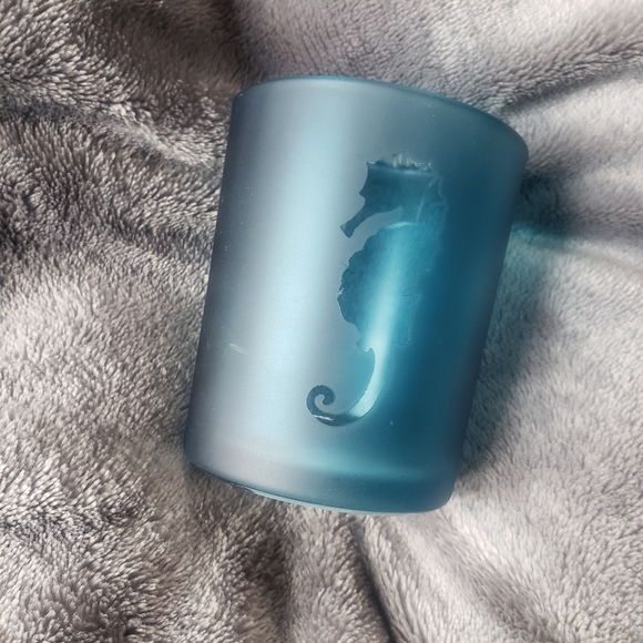 Seahorse Candle Holder | Sea Glass Blue Ceramic - Picture 5 of 5